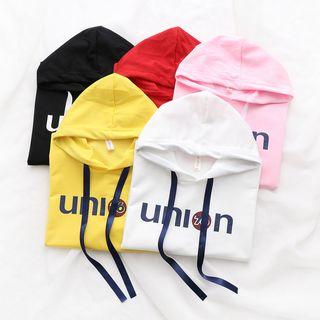 3/4-sleeve Letter Hoodie