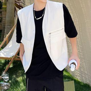 Chained Button-up Vest