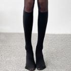 Sheer Panel Tights / Set