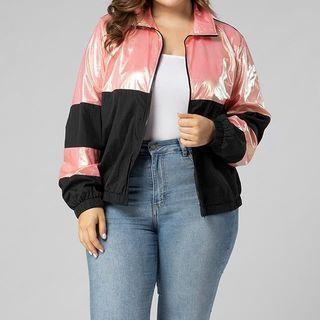 Two-tone Long Sleeve Light Jacket