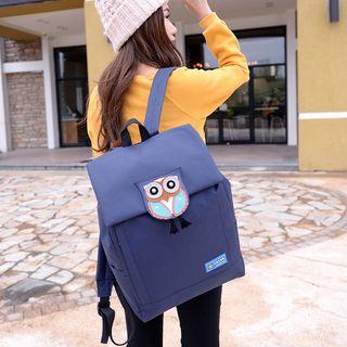 Owl Flap Canvas Backpack