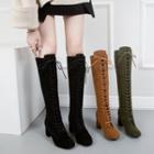 Lace-up Chunky-heel Knee-high Boots