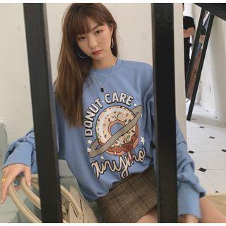Doughnut Print Pullover