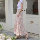 High-waist Floral Mermaid A-line Skirt