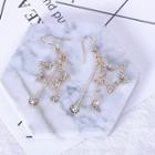 Rhinestone Alloy Star Fringed Earring As Shown In Figure - One Size