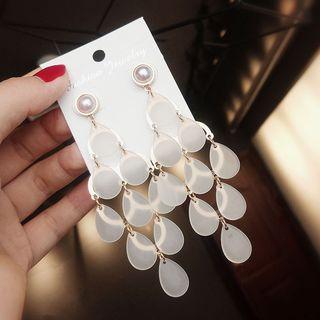 Water Droplets Sequined Earring A05 - 65 - Gold - One Size