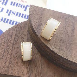 Faux Pearl Stud Earring 1 Pair - Dl1735 - Beige - One Size