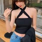 Halter Neck Crisscross Camisole Top / Jacket