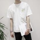 Short-sleeve Front Pocket Printed T-shirt