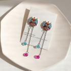 Lion Dance Fringed Dangle Earring 1 Pair - As Shown In Figure - One Size