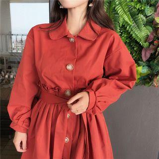 Peter Pan Collar Trench Coat Dress