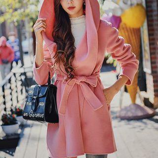 Hooded Sashed Coat