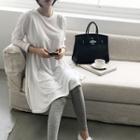 Long-sleeve Flared T-shirt Dress