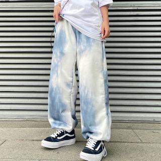 Tie-dyed Wide Leg Drawstring Pants