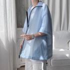 Elbow-sleeve Zip-up Jacket