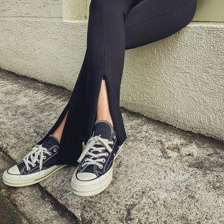 Slit-front Boot-cut Sweatpants