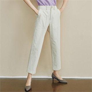 Pocket-trim Straight-cut Pants