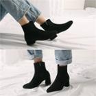 Block-heel Zip-side Ankle Boots In 2 Designs