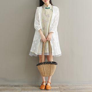 Hooded Lace Long Light Jacket
