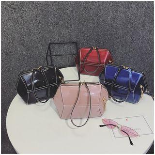 Geometric Patent Crossbody Bag