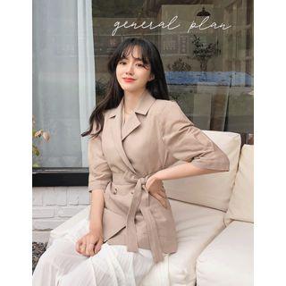 Dali Hotel Ramie Blazer With Sash