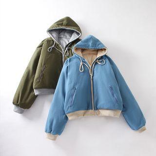 Two-tone Hood Padded Jacket