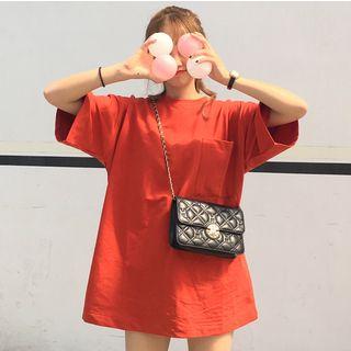 Plain Short-sleeve Oversized T-shirt