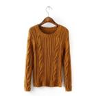 Long-sleeve Ribbed Sweater