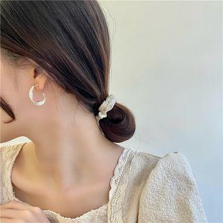 Geometric Sterling Silver Ear Stud 1 Pair - Stud Earrings - White - One Size
