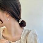 Geometric Sterling Silver Ear Stud 1 Pair - Stud Earrings - White - One Size