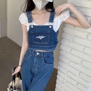 Denim Camisole Top / Baggy Jeans