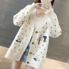 Dotted Buttoned Cardigan