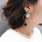 Scallop Disc Bead Dangle Earring As Shown In Figure - One Size