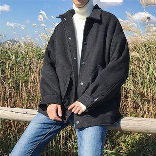 Plain Snap Buttoned Jacket