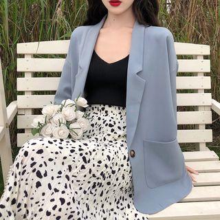 Set : Blazer + Print Skirt + Tank Top