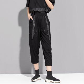 Band-waist Capri Tapered Pants
