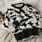 Dairy-cow Loose-fit Sweater Black & White - One Size