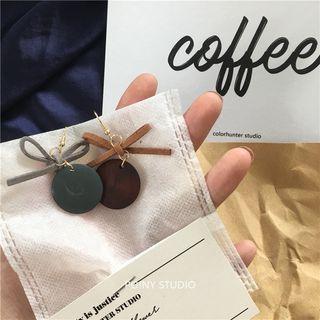 Bow Accent Wooden Earring
