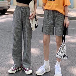 Plaid Shorts / Straight-cut Pants