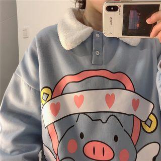 Piggy Print Pullover