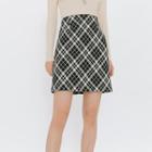 Gingham Pattern Mini-skirt