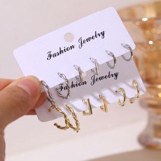 Metal Stud Earring Set
