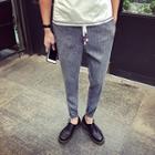 Plain Cropped Tapered Pants