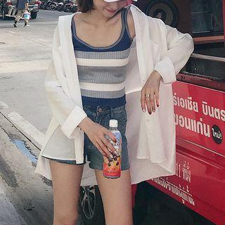 Plain Oversized Chiffon Shirt