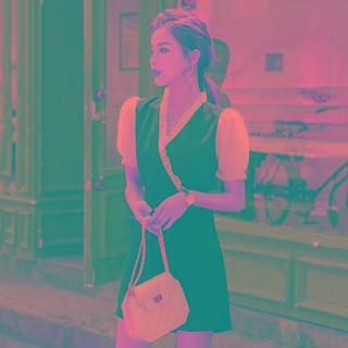 Short-sleeve Frill Trim Romper