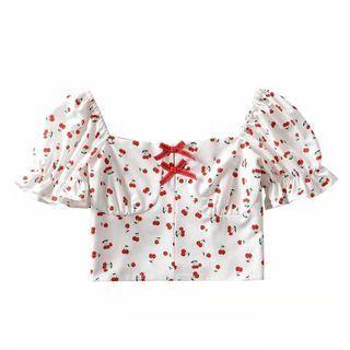 Cherry Short-sleeve Blouse