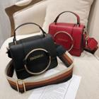 Striped Strap Hoop Detail Crossbody Bag
