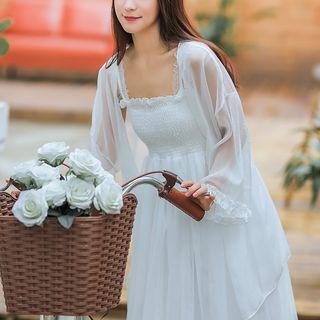 Chiffon Open Back Jacket