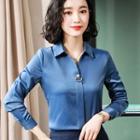 Long-sleeve Blouse / Dress Pants / Mini Sheath Skirt