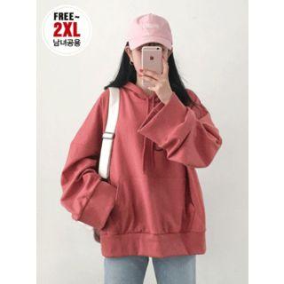 Couple Kangaroo-pocket Boxy-fit Hoodie